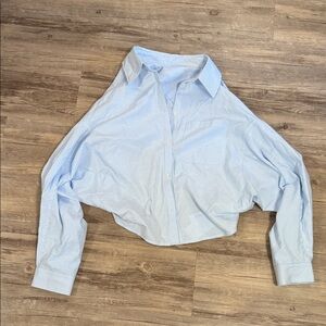 Commense Light Blue Striped Blouse